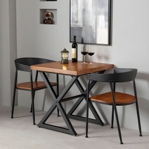 Dining Set with an Industrial Fusion