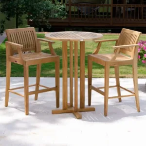3 pc Bold Basics Table and Stool Set