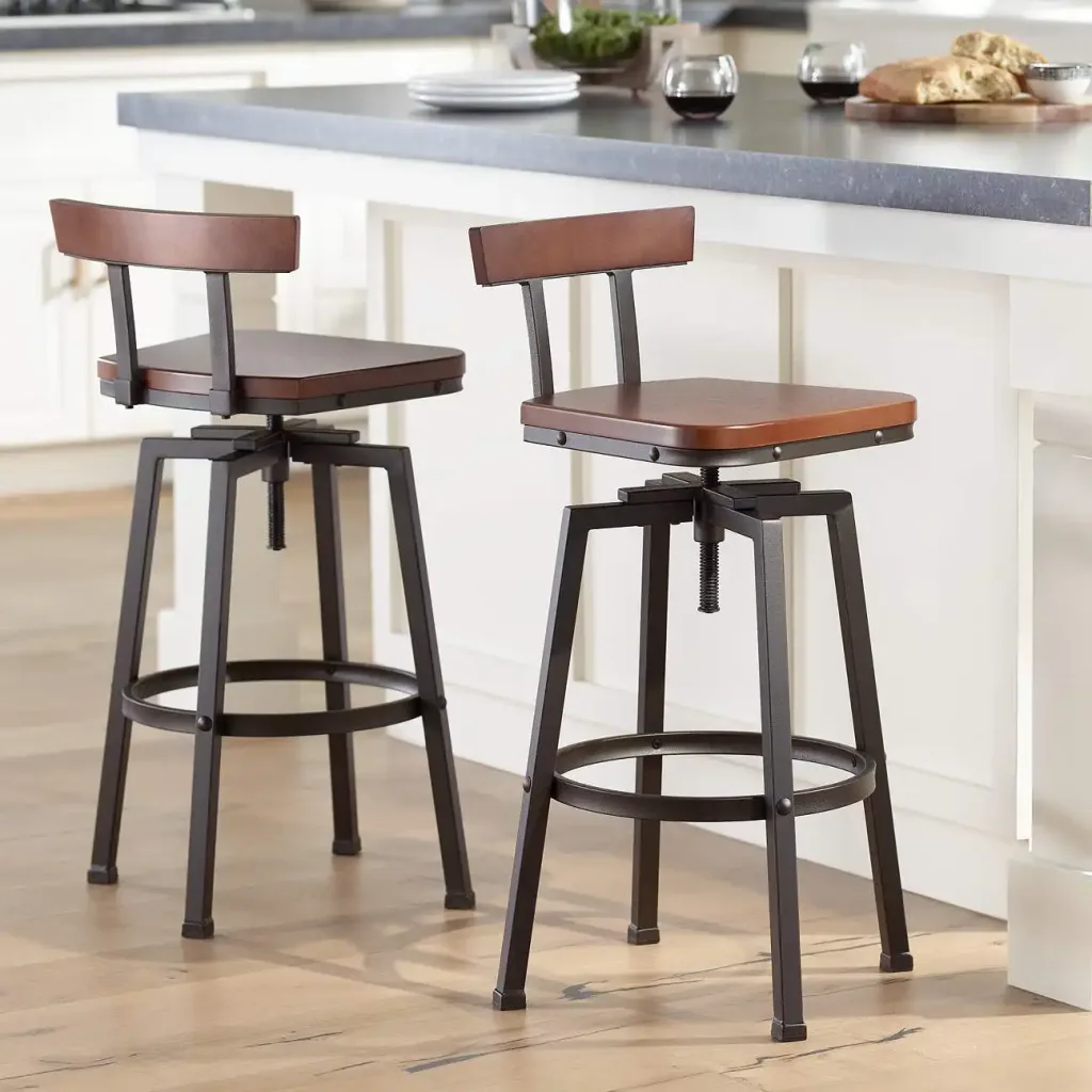 Bronze Adjustable Swivel Bar Stool