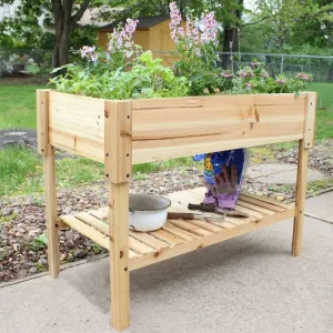 Outdoor Raised Wooden Garden Bed