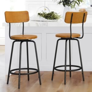 Frameworks Solid Wood Short Counter Stool