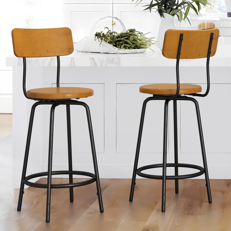 Frameworks Solid Wood Short Counter Stool